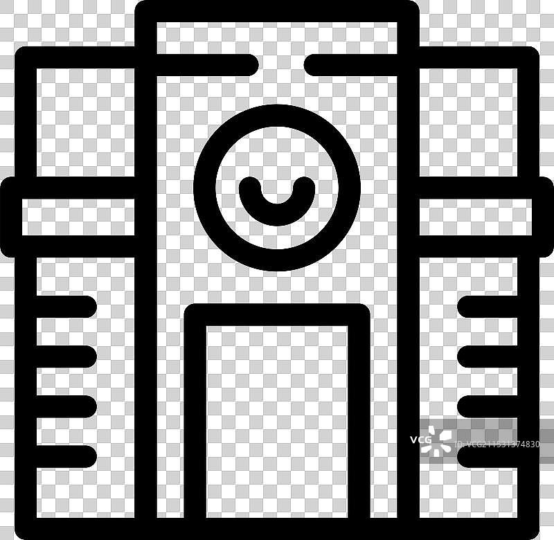 大学建筑外立面，配有大门口图片素材