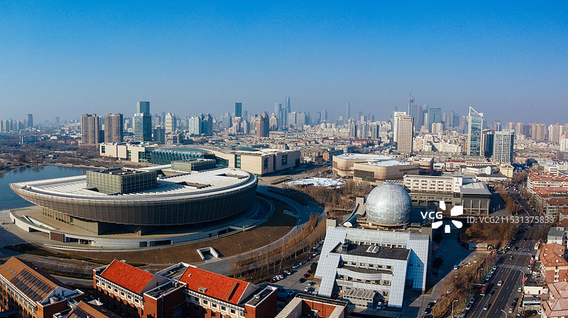 天津 文化中心 科学技术馆 图书馆 万象城 河西区图片素材