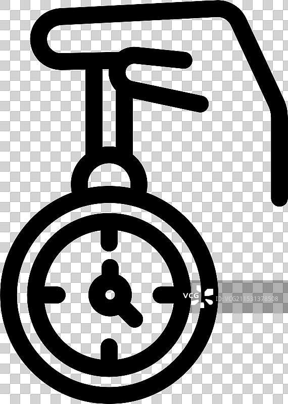 医生手持怀表测量时间图片素材