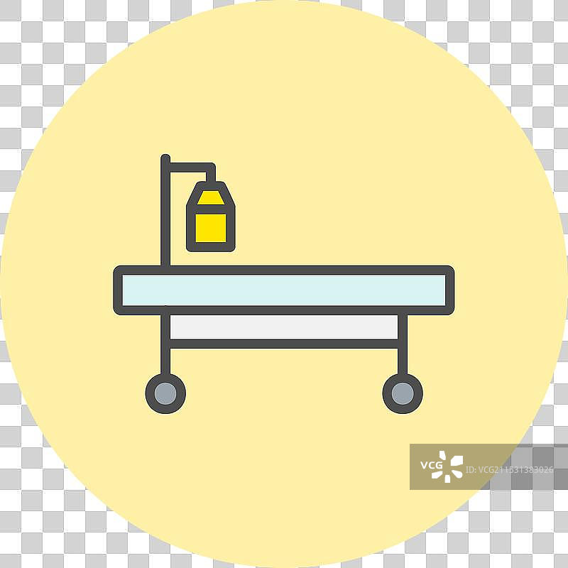 填充圆形图标的担架线图片素材