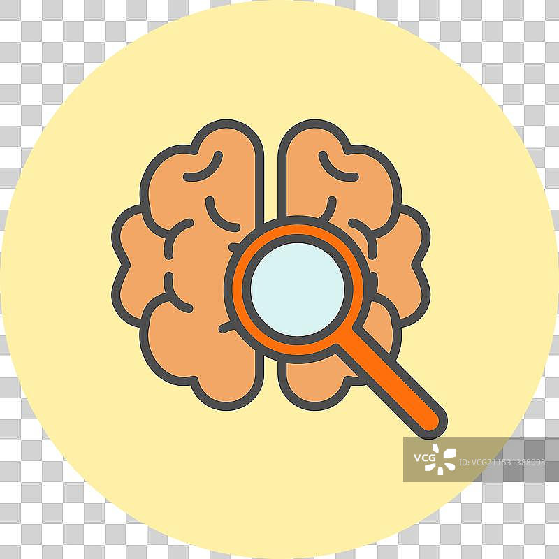 深度学习线条填充圆形图标图片素材