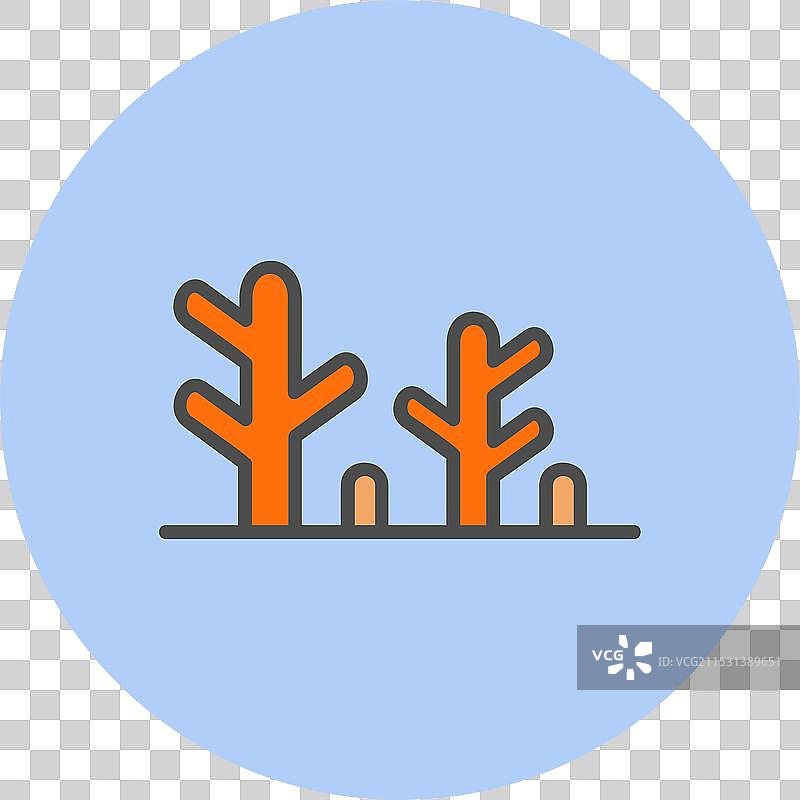 珊瑚色线条填充圆形图标图片素材