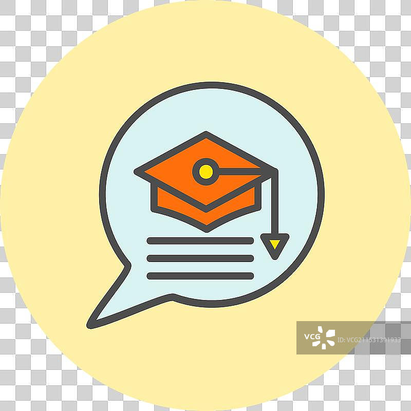 教育线条填充圆形图标图片素材