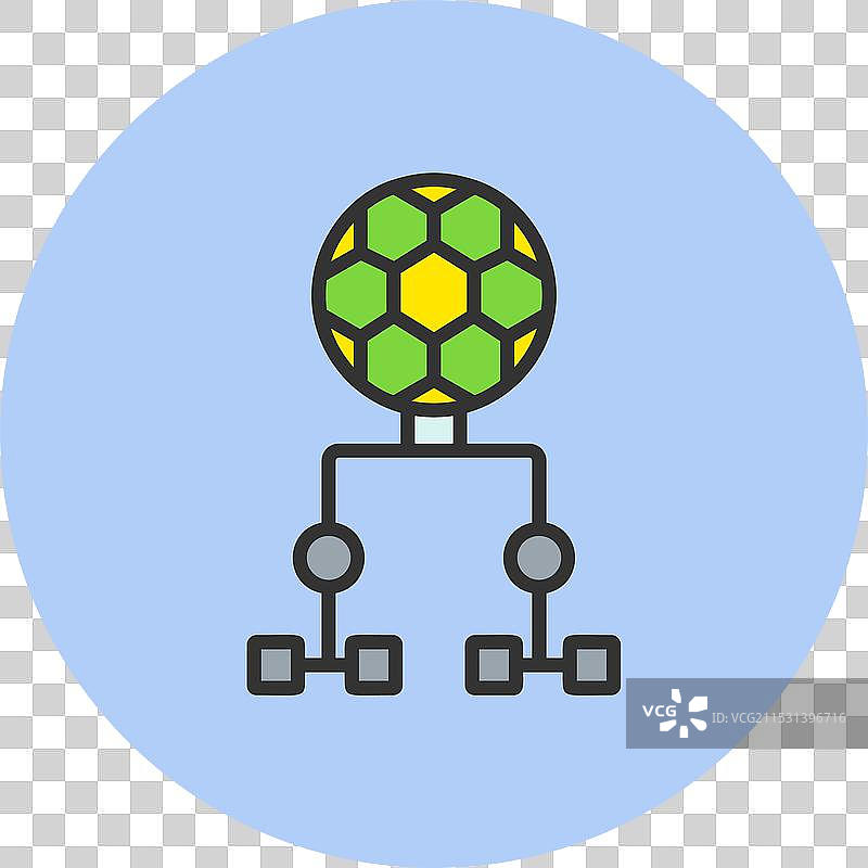 季后赛线填充圆形图标图片素材