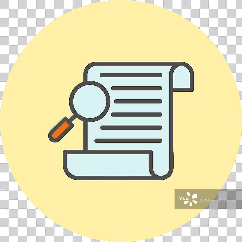 校对线填充圆形图标图片素材