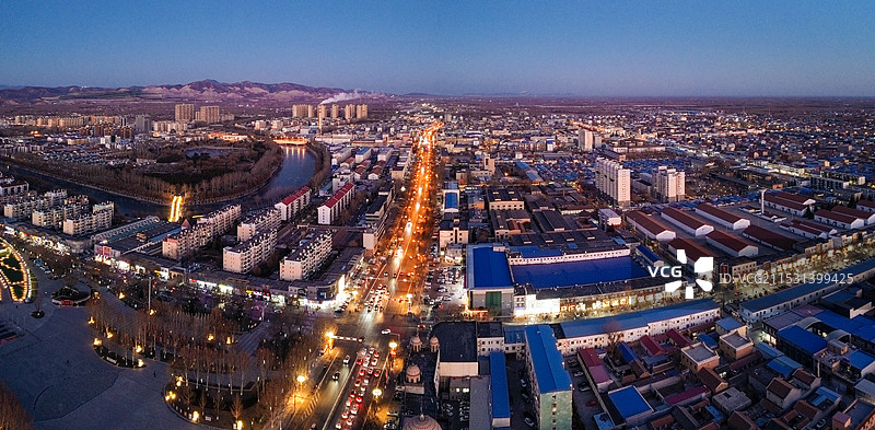 三河市 迎宾路 市医院 地标 航拍 人民公园图片素材