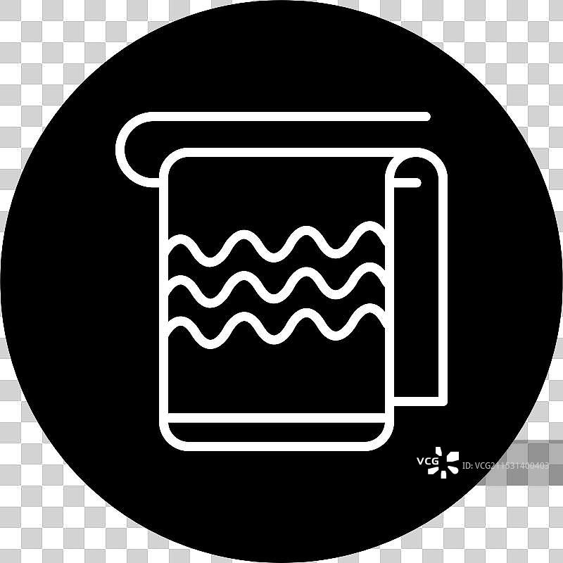 毛巾线条倒置图标图片素材