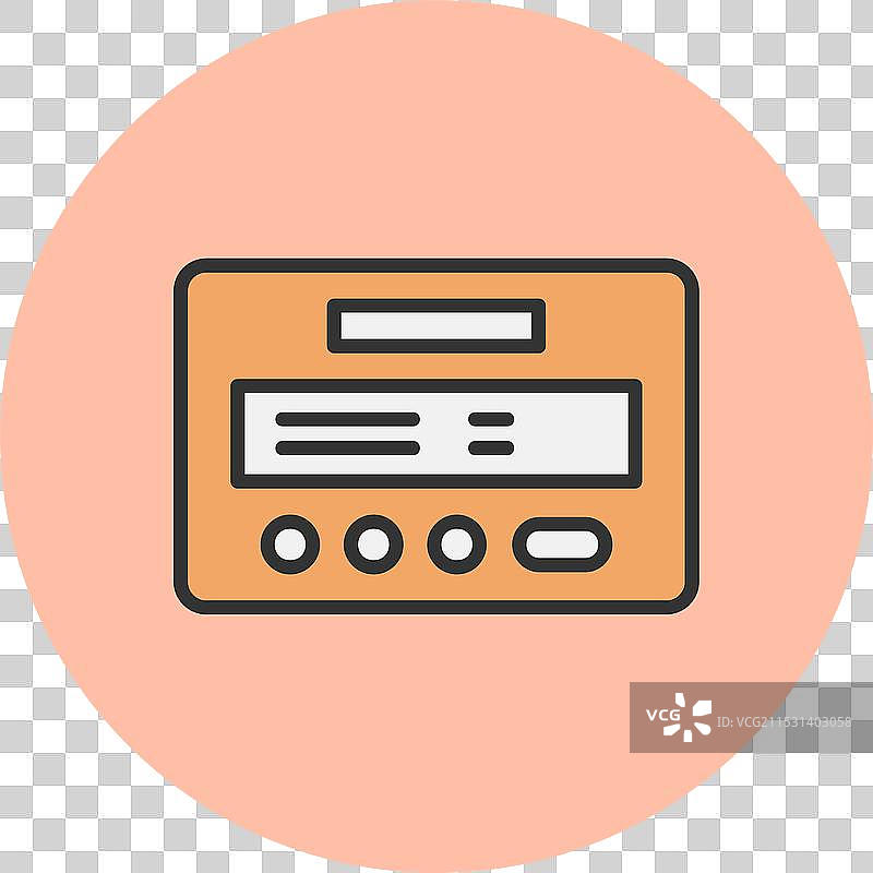 填充圆形图标的分页线图片素材