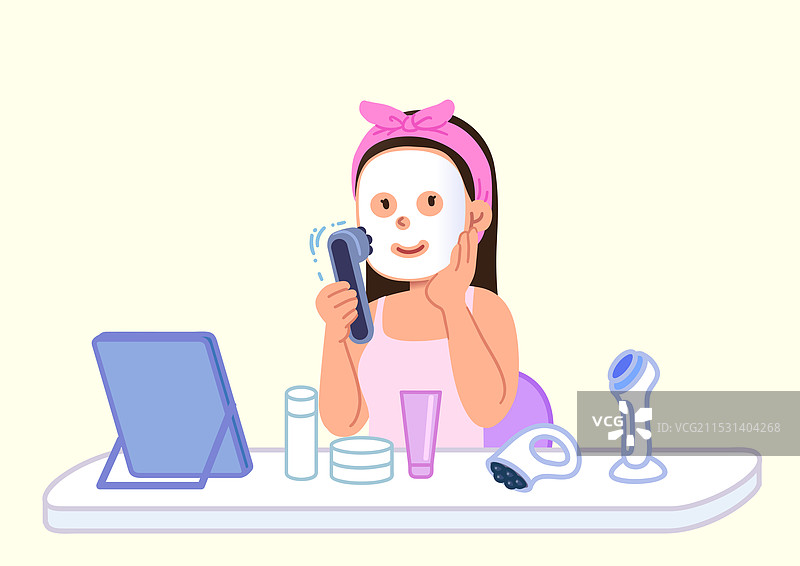 女性，美丽，美容仪器，护肤，化妆品，面膜包图片素材