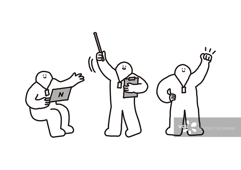 插图，人物，简单，角色，动作，姿势，白领图片素材