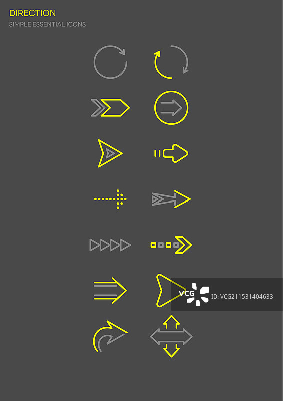 图标图标集，箭头图片素材