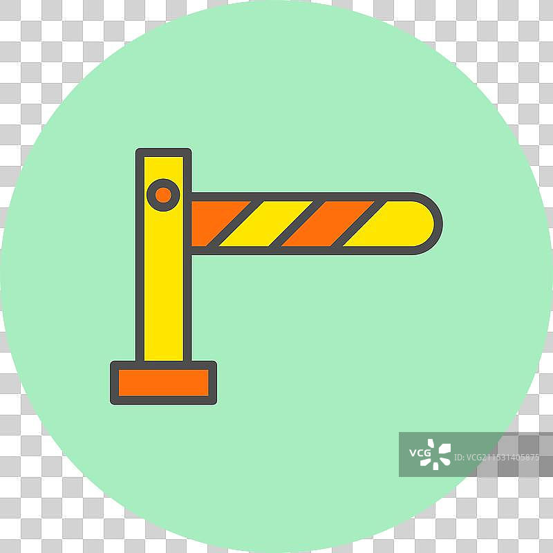 障碍线填充圆形图标图片素材