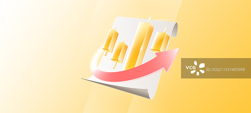 3D柱状图金融文档业绩数据图表图片素材