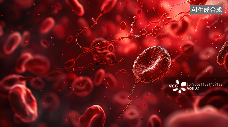 【AI数字艺术】血红细胞 造血细胞 白细胞图片素材