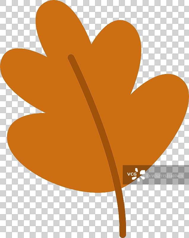 橡树叶图标图片素材