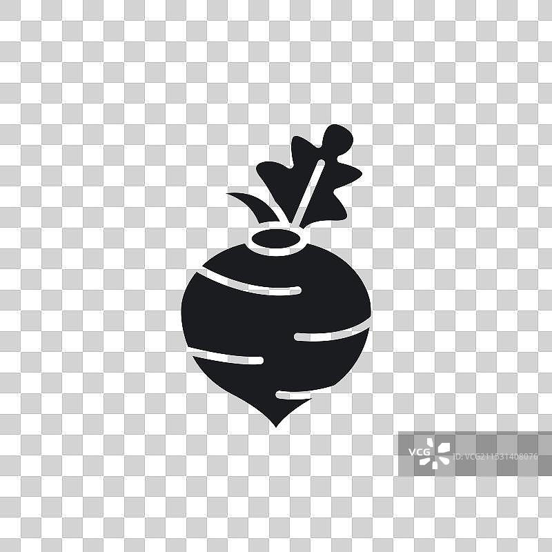 白色背景上的甜菜根图标符号图片素材