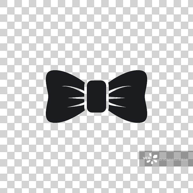 白色背景上的领结图标符号图片素材