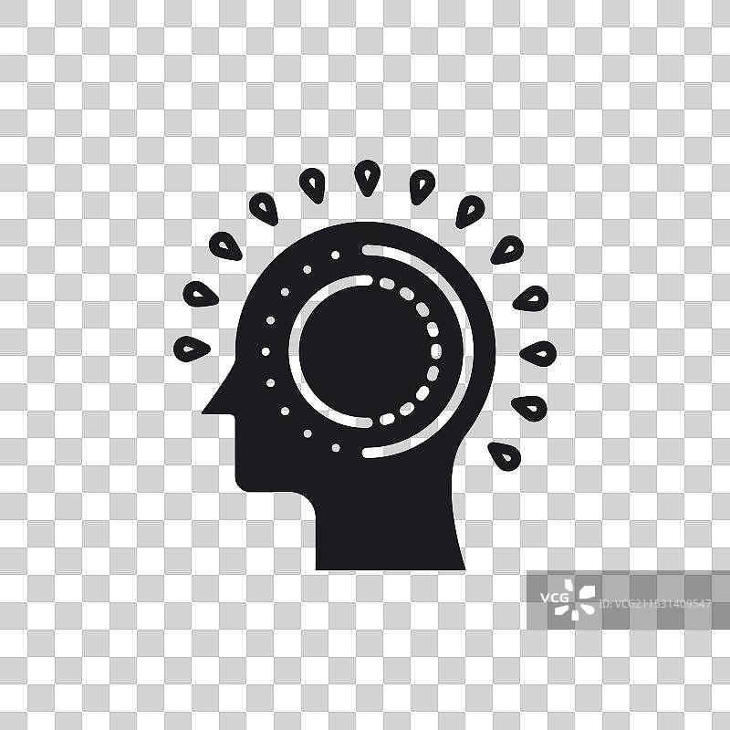 白色背景上的心理健康图标符号图片素材