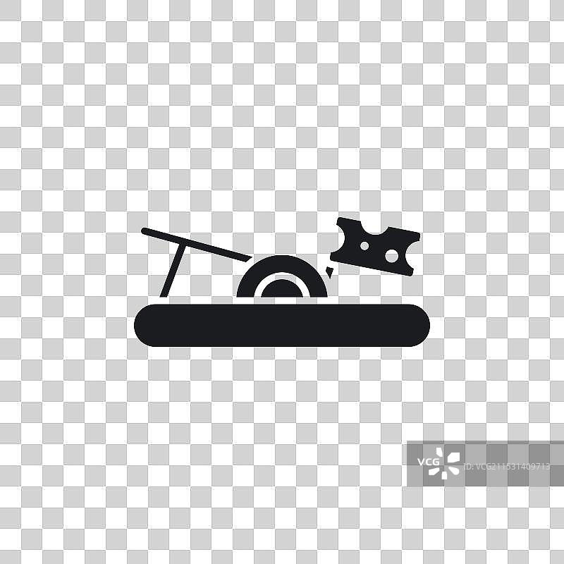 白色背景上的老鼠夹图标符号图片素材