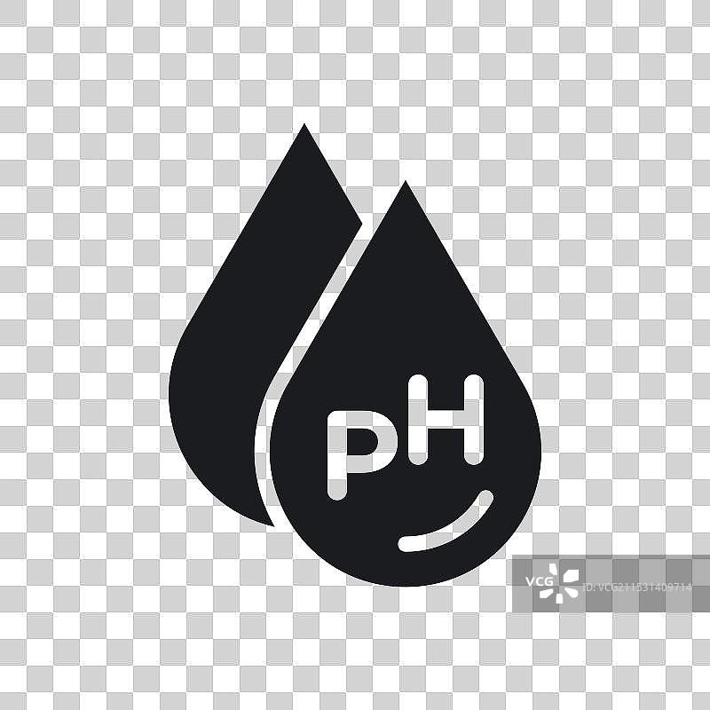 中性pH值平衡图标符号，背景为白色图片素材