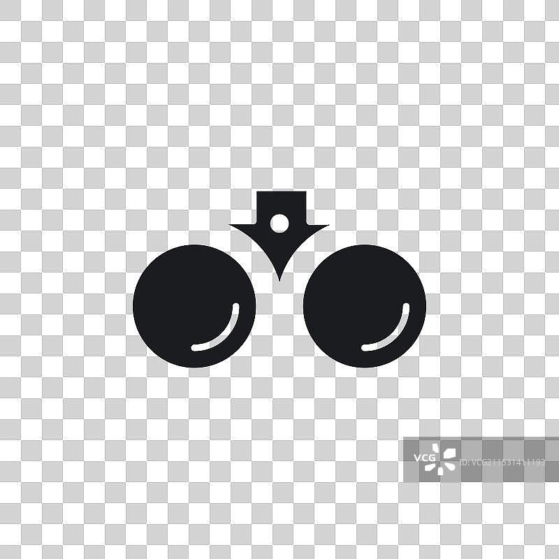 白色背景上的望远镜图标符号图片素材