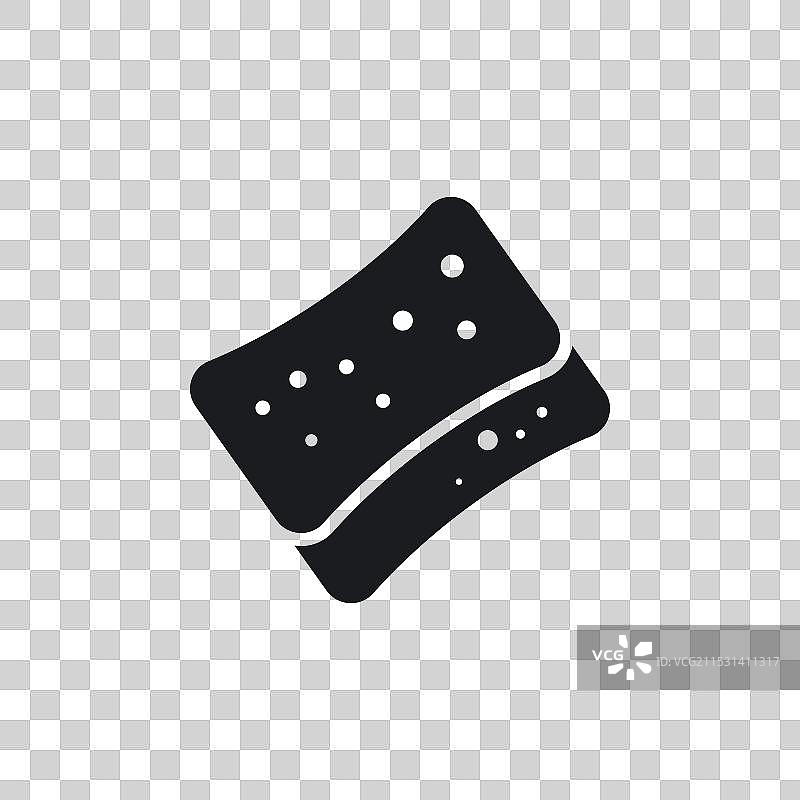 白色背景上的洗车海绵图标符号图片素材