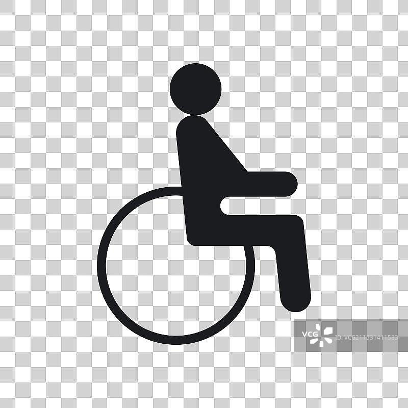 白色背景上的残疾人图标符号图片素材