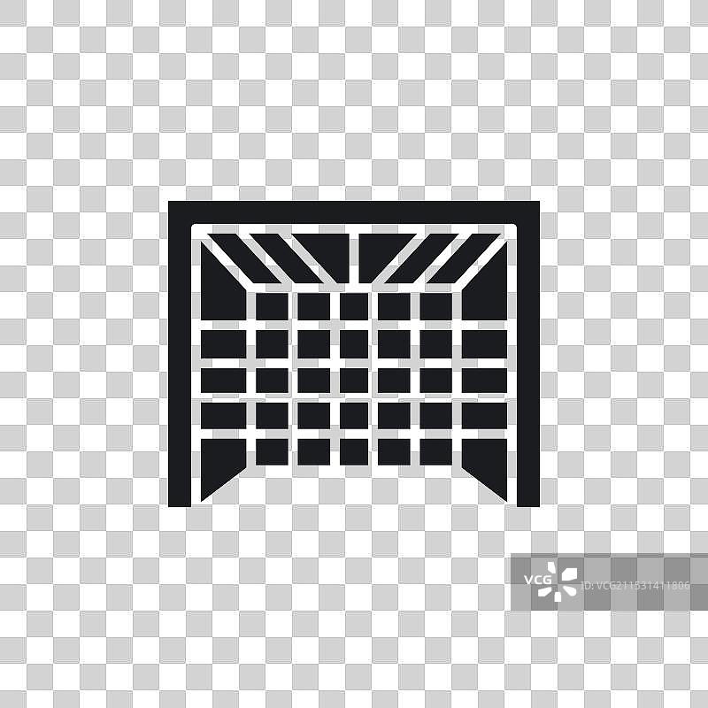 白色背景上的足球进球图标符号图片素材