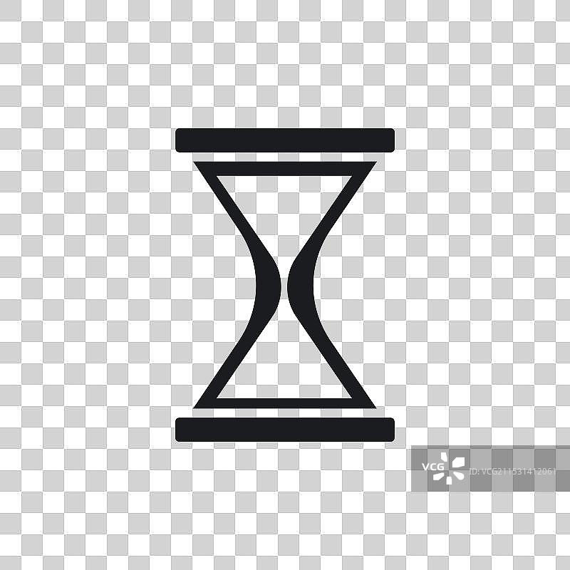 白色背景上的沙漏图标符号图片素材