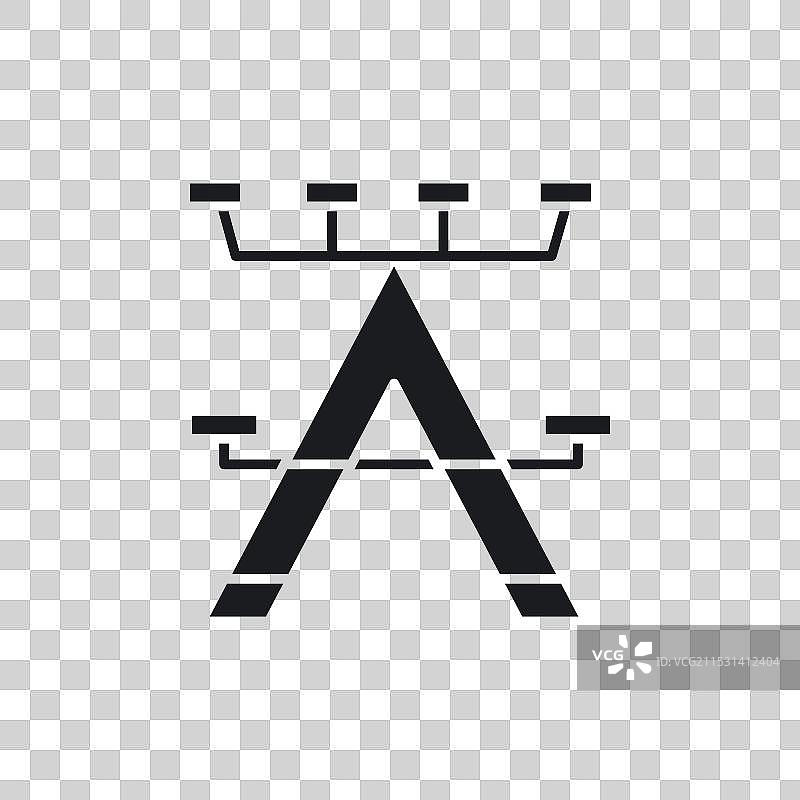 白色背景上的野餐桌图标符号图片素材