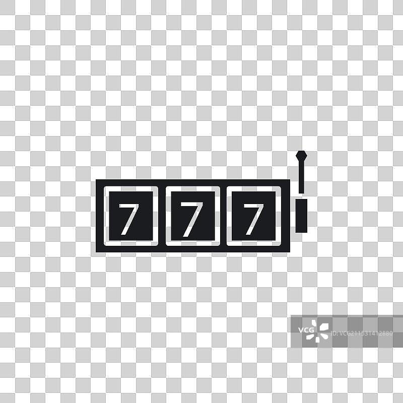 白色背景上的老虎机图标符号图片素材