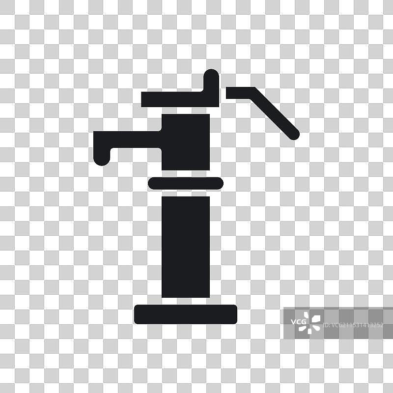 白色背景上的水泵图标符号图片素材