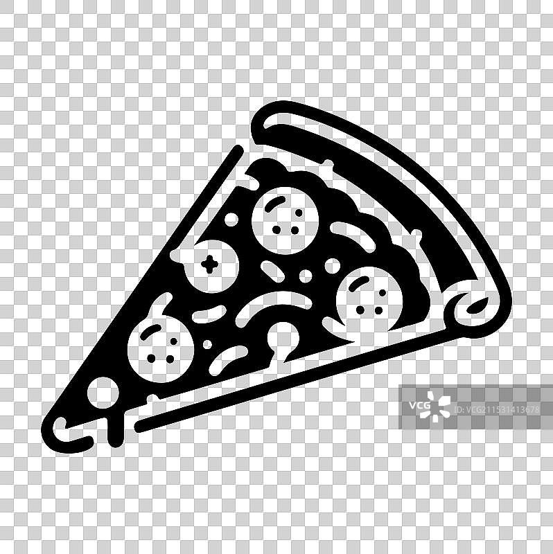 比萨饼图标剪影艺术图片素材