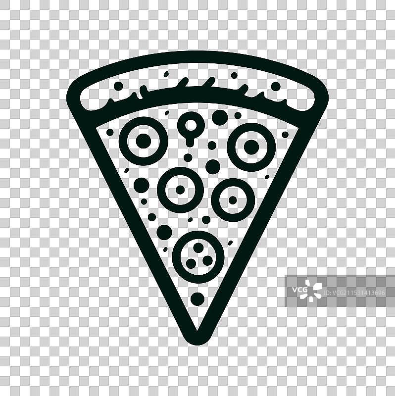 比萨饼图标剪影艺术图片素材