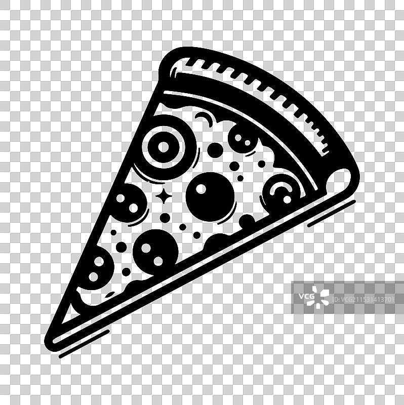 比萨饼图标轮廓艺术图片素材
