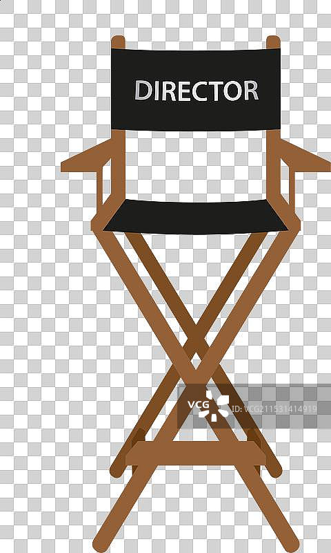 导演的电影椅库存图片素材