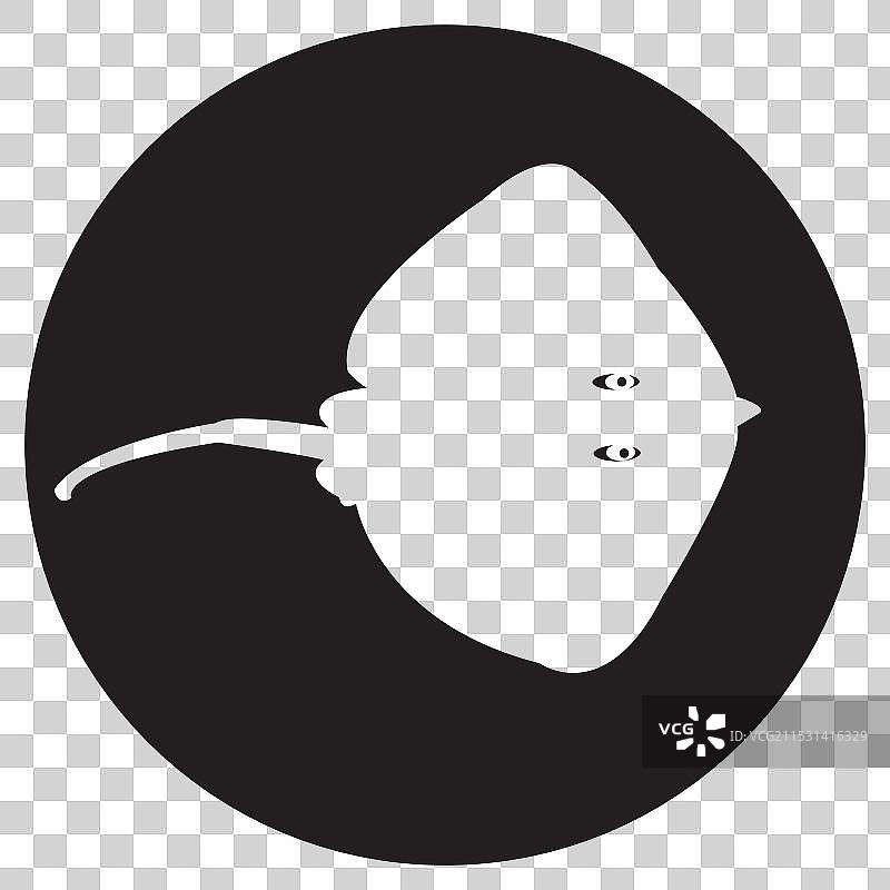 黄貂鱼图标设计图片素材