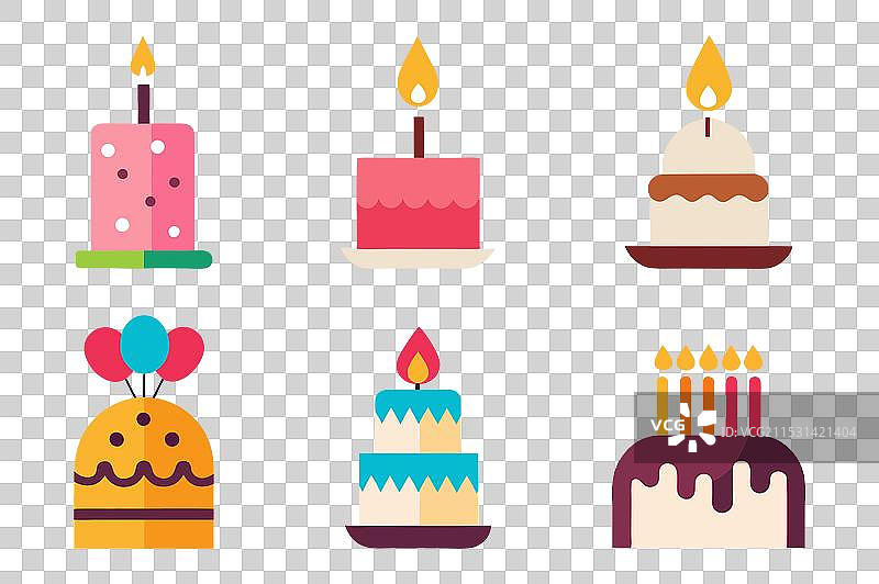 生日蛋糕套装设计图片素材