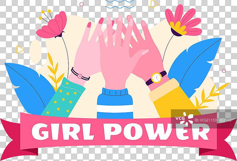 女孩力量，展现女性的坚强与独立图片素材