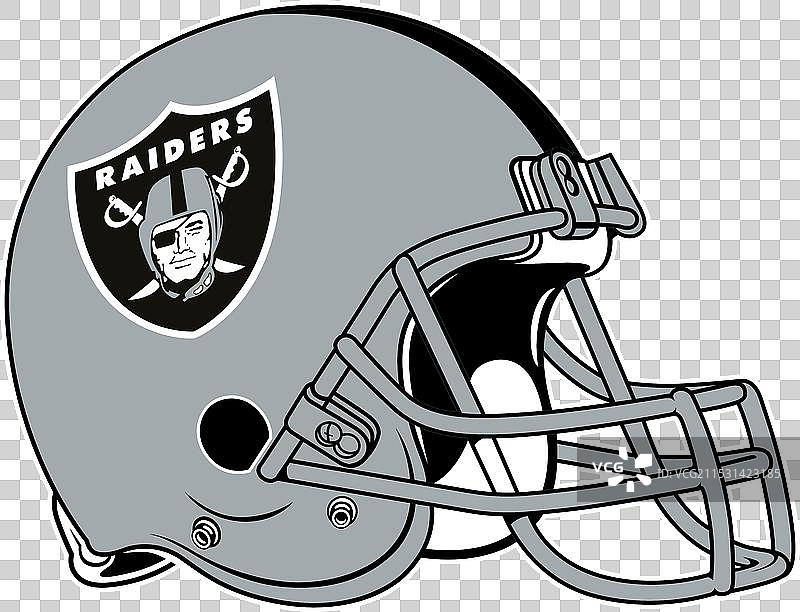 拉斯维加斯突袭者队的灰色头盔图片素材