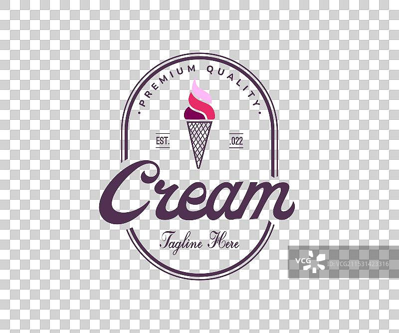 冰淇淋logo设计模板图片素材