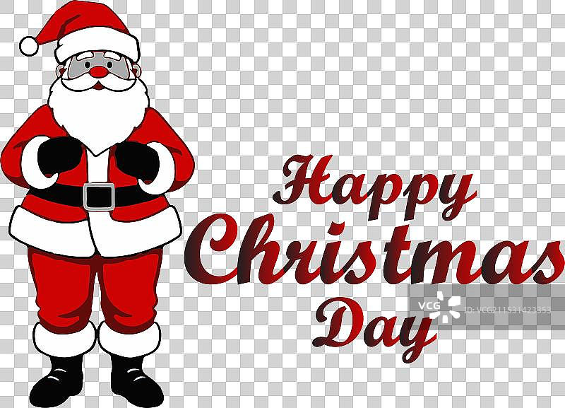 节日快乐的圣诞老人祝你圣诞快乐图片素材