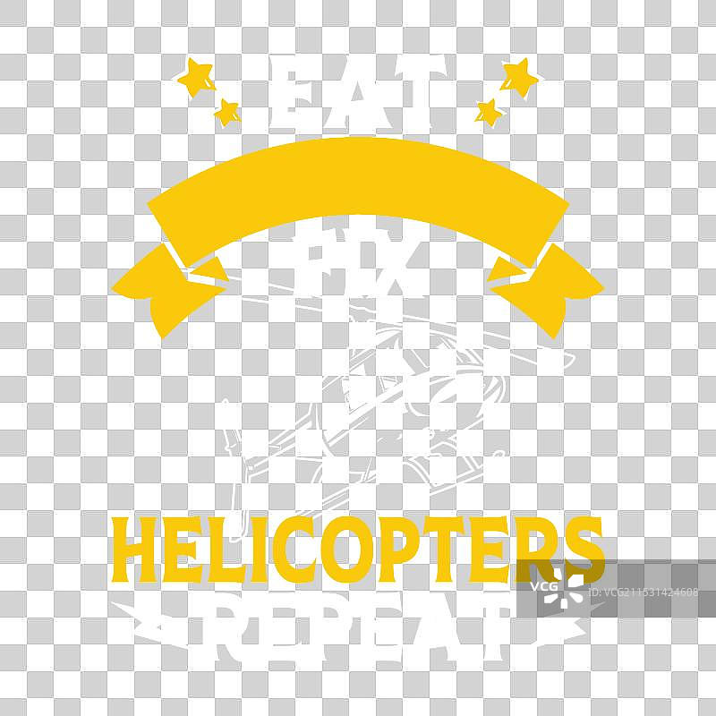 有趣的复古飞行员直升机T恤设计图片素材