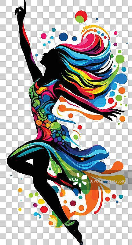 色彩斑斓的舞蹈女孩 1图片素材