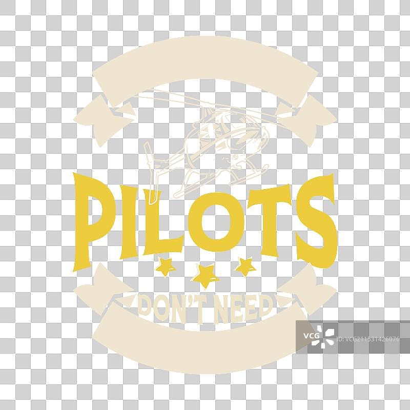 有趣的复古飞行员直升机T恤设计图片素材