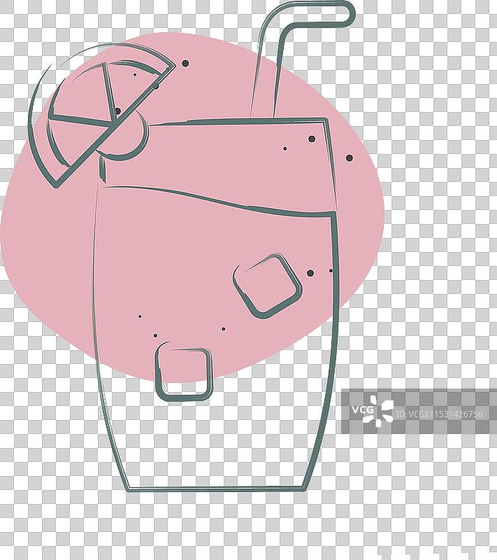 汤姆·柯林斯鸡尾酒图标饮品符号图片素材