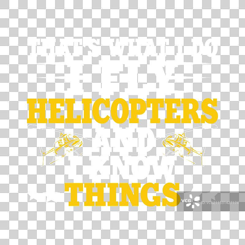 有趣的复古飞行员直升机T恤设计图片素材