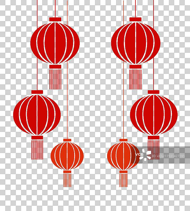 2025年新年蛇年节日元旦跨年剪纸装饰扇子灯笼企业年会新年矢量插画元素图片素材