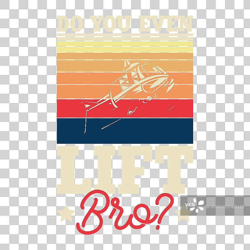 有趣的复古飞行员直升机T恤设计图片素材