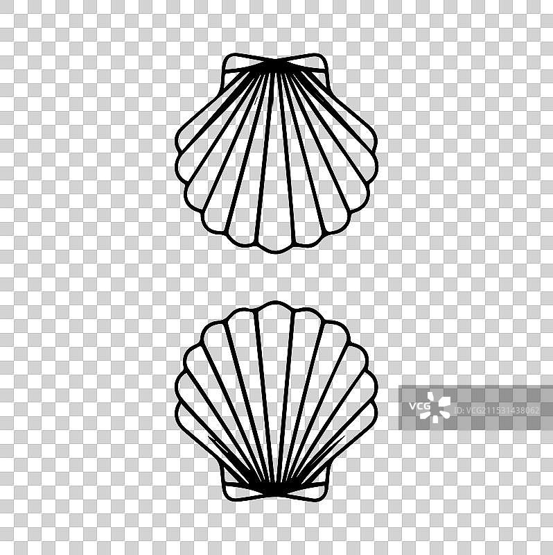 贝壳剪影艺术图片素材